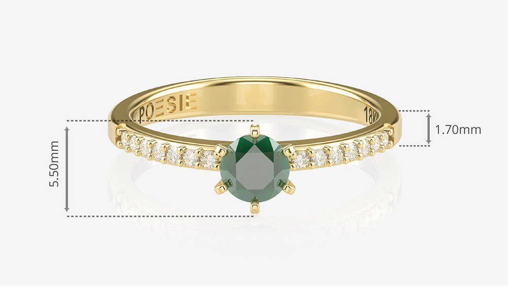 Anel de Noivado Solitaire II-Tv (medidas)