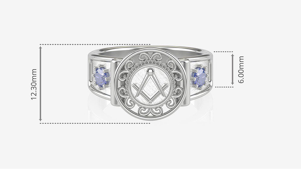 Anel de Formatura de Arquitetura Sinete I (medidas)