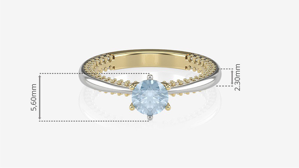 Anel de Noivado Splendora BA-Tp (medidas)
