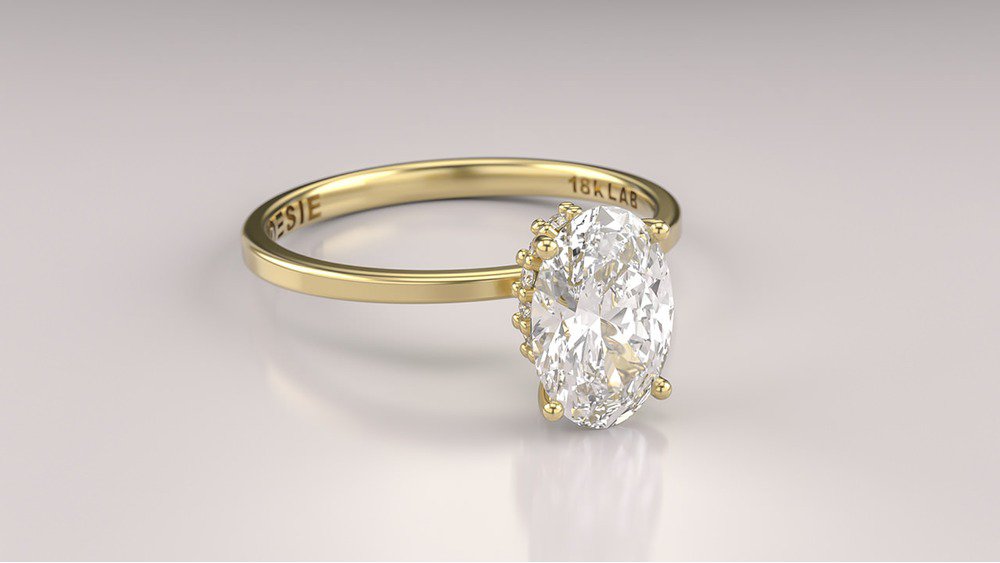 Anel de Noivado Aura II (diamantes de laboratório) (3)