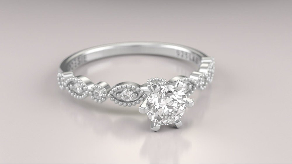  Anel de Noivado Gran Destiny Prata (diamantes de laboratório) (2)