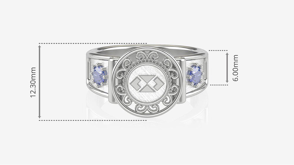 Anel de Formatura de Administração Sinete I (medidas)