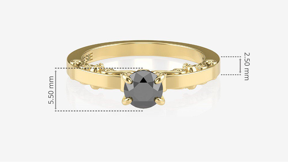  Anel de Noivado Endless II  (medidas)