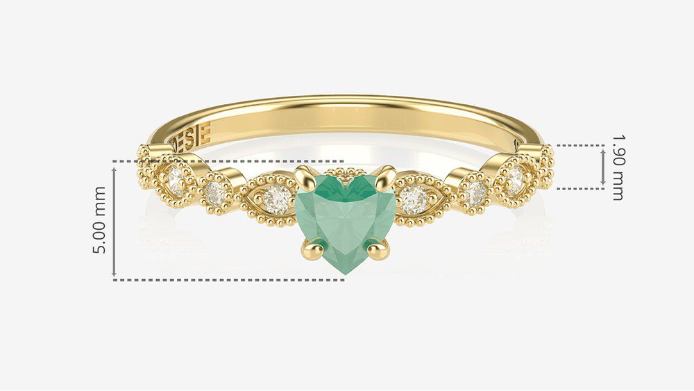 Anel de Noivado Valentine II-Es (medidas)