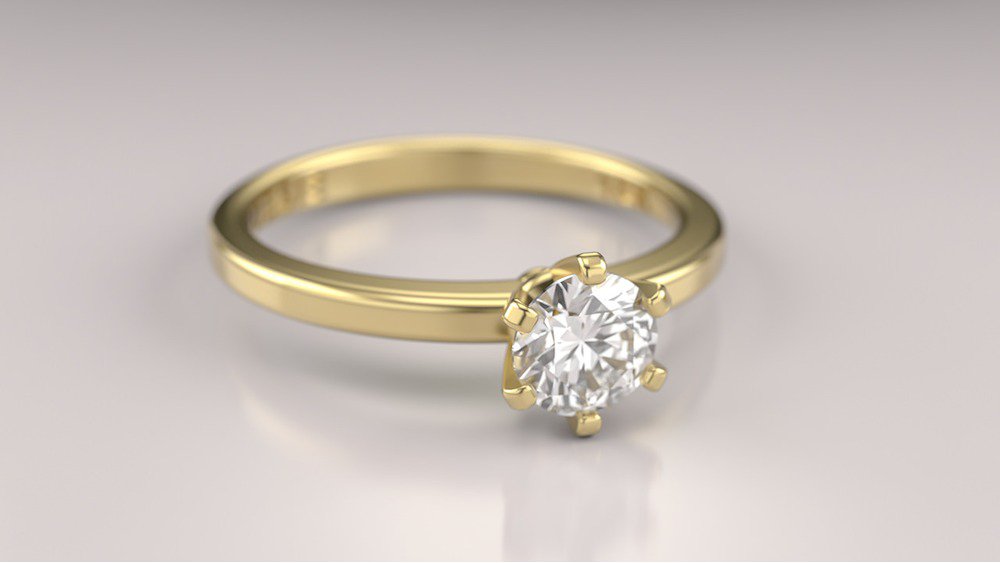 Anel de Noivado One II (diamantes de laboratório) (2)