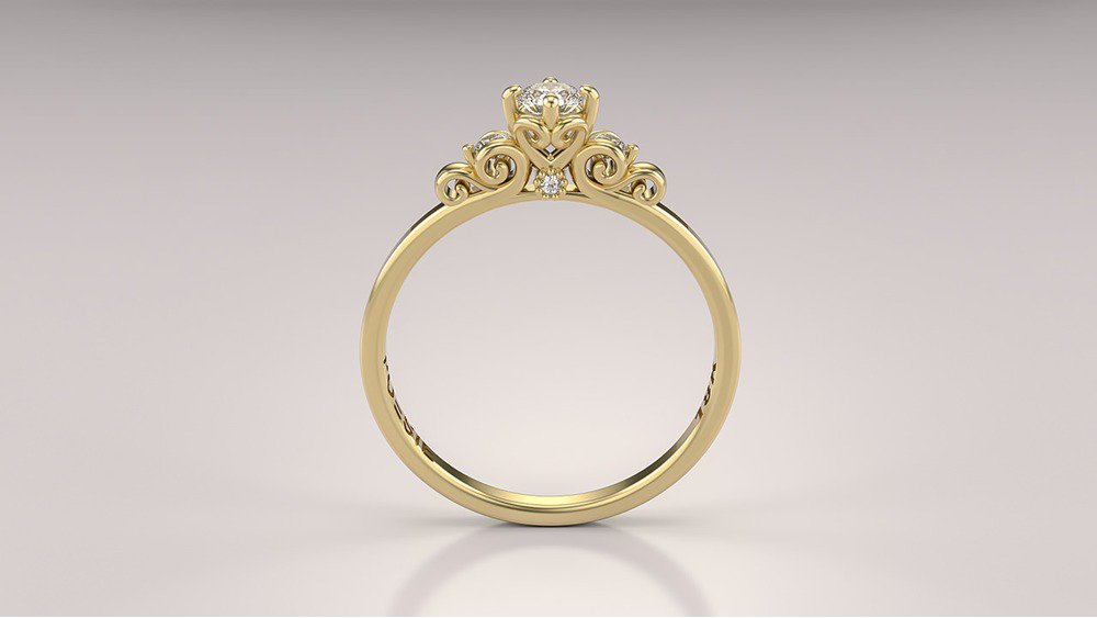  Anel de Noivado Liebe II (diamantes de laboratório) (2)