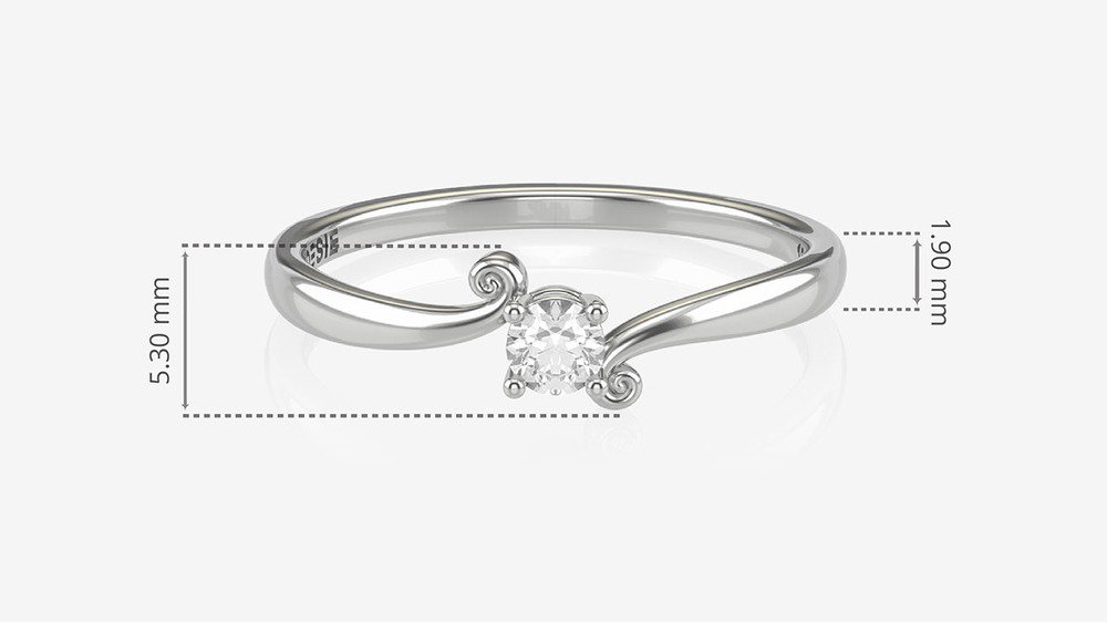 Anel de Noivado Dreamy I (medidas)