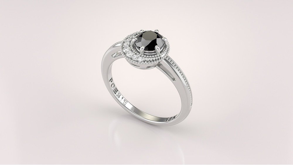 Anel de Noivado Dark Moon I (1)