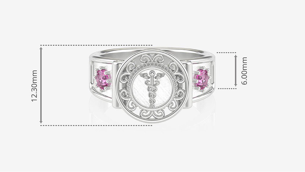 Anel de Formatura de Ciências Contábeis Sinete I (medidas)