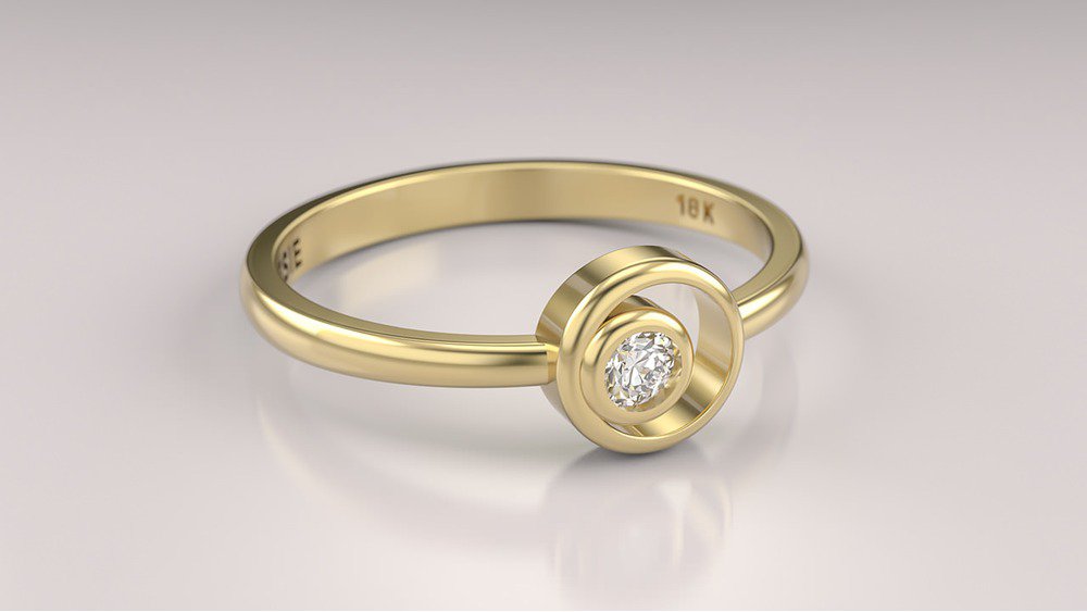  Anel de Noivado Lua II (2)