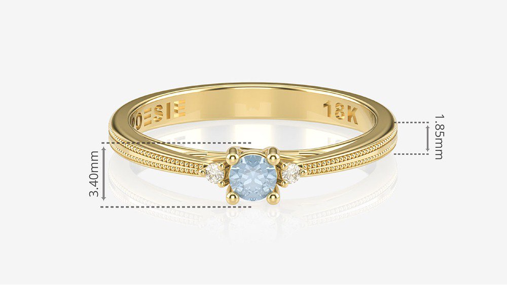  Anel de Noivado Trini Princess II-Tp (medidas)