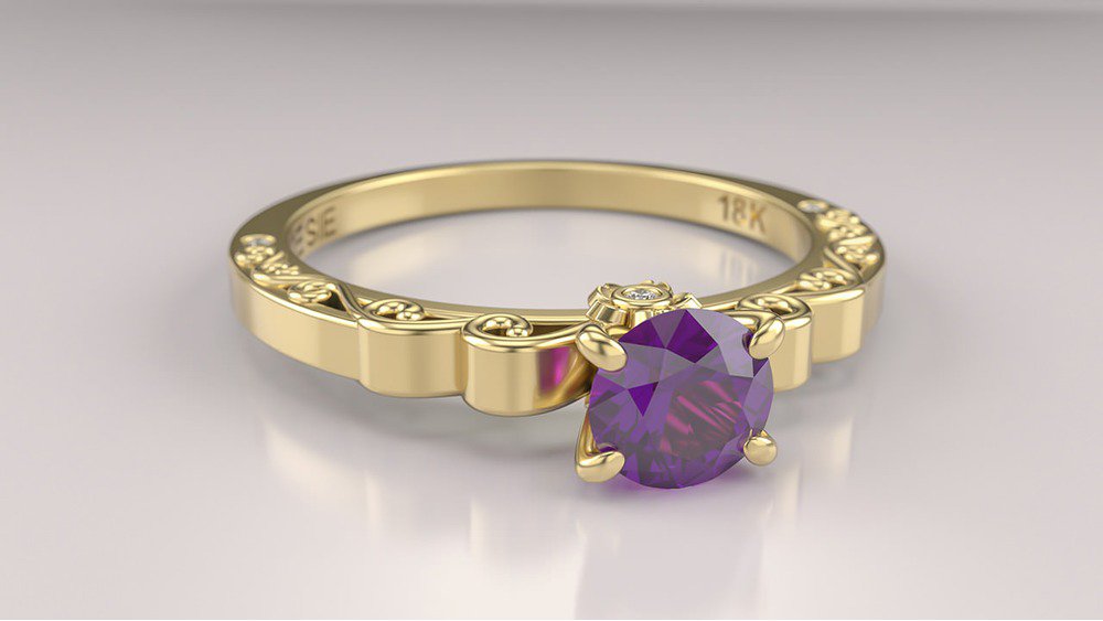 Anel de Noivado Sakura II-Am (3)