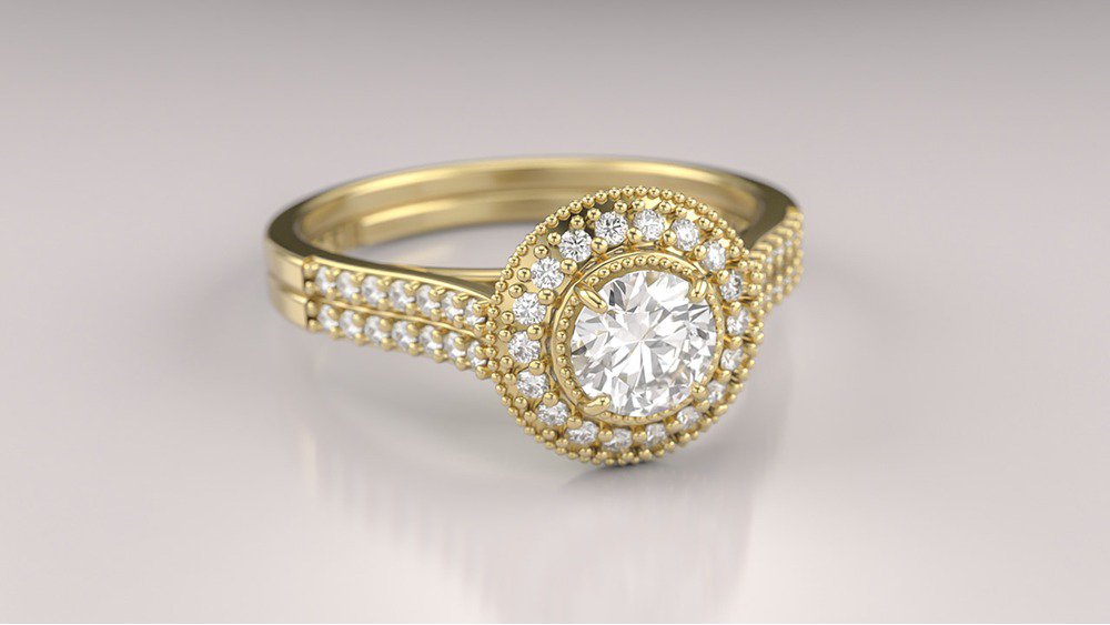  Anel de Noivado Enchanté II (diamantes de laboratório) (2)