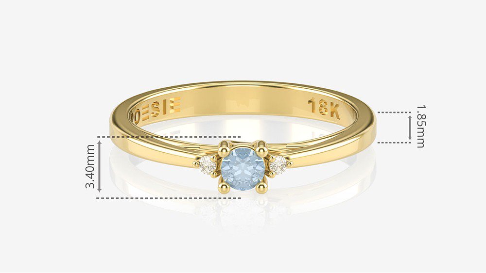 Anel de Noivado Trini II-Tp (medidas)