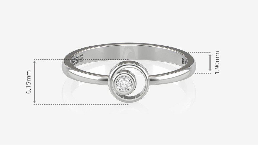  Anel de Noivado Lua I (medidas)