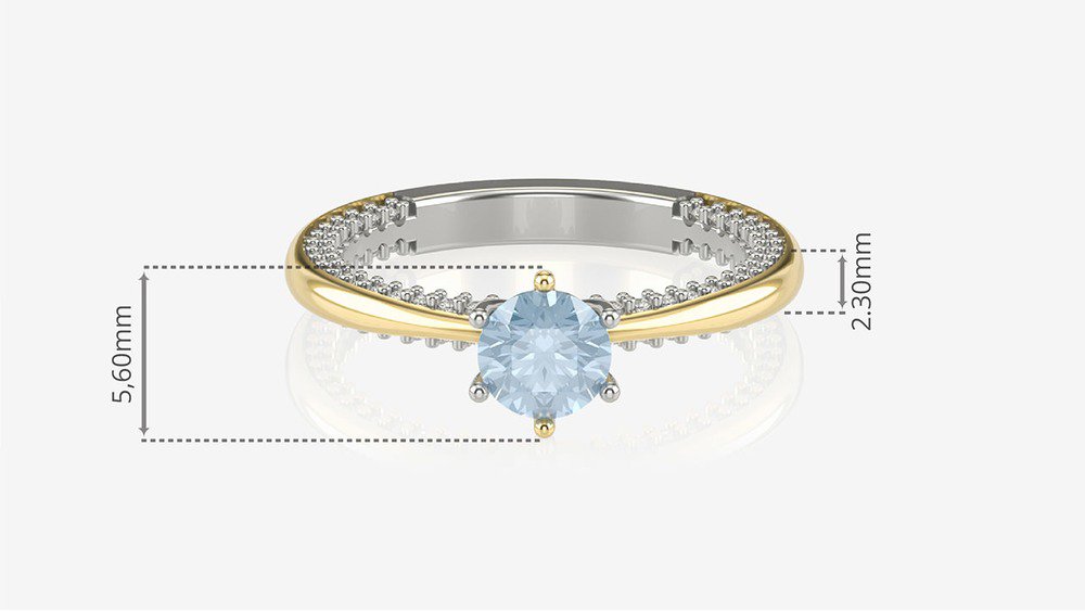 Anel de Noivado Splendora AB-Tp (medidas)
