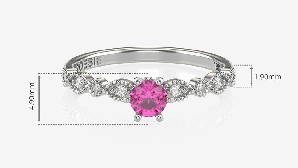 Anel de Noivado Gran Destiny I-Tu (medidas)