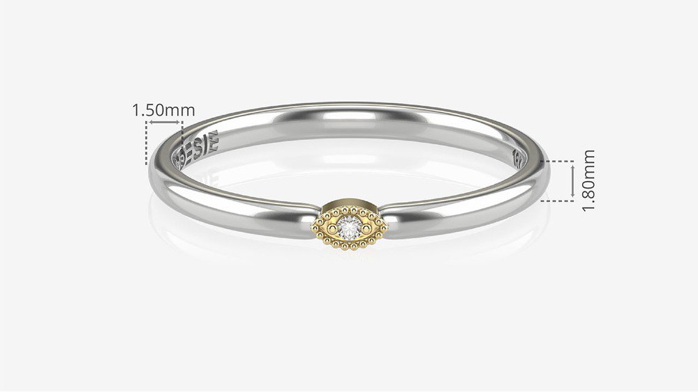 Aliança de Namoro Devotion BA-A (medidas)