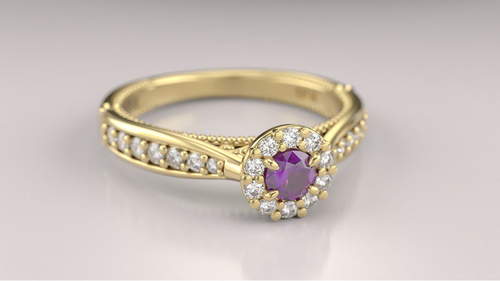 Anel de Noivado Uni Princess II-Am (3)