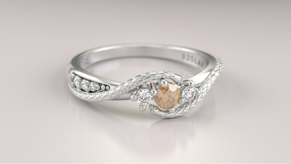 Anel de Formatura de Farmácia Angitia Prata (diamantes de laboratório) (2)