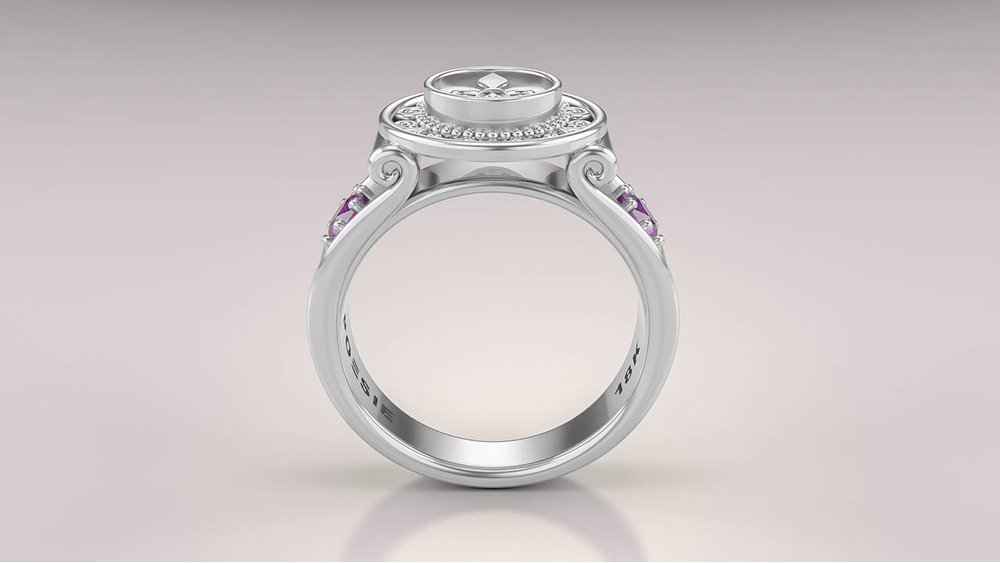 Anel de Formatura de Letras Sinete (Prata 925) (2)