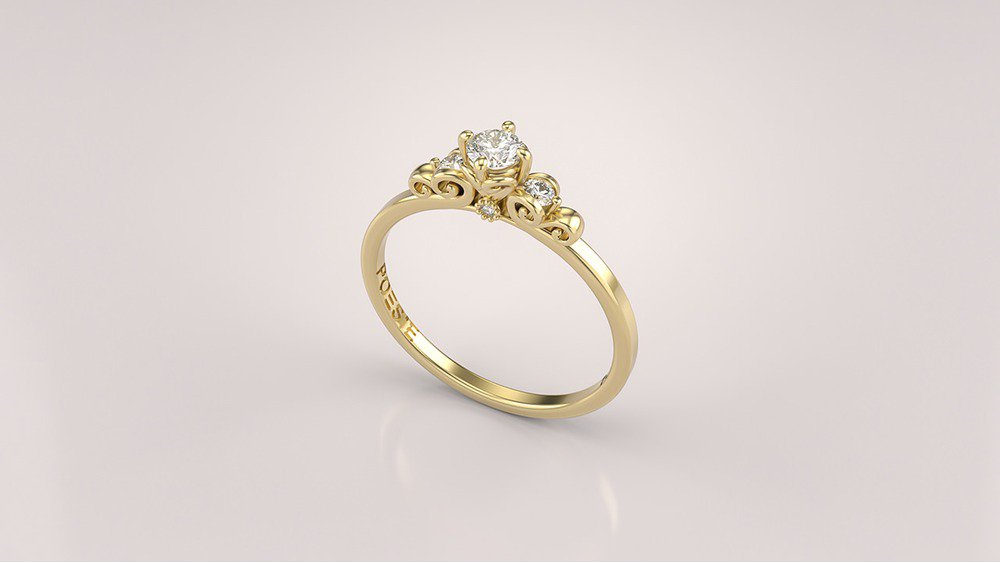  Anel de Noivado Liebe II (diamantes de laboratório) (1)