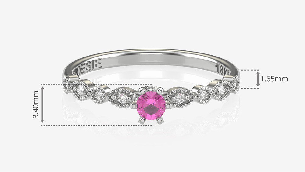 Anel de Noivado Destiny I-Tu (medidas)