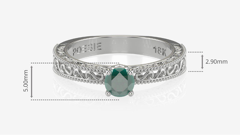 Anel de Noivado Relique I-Tv (medidas)