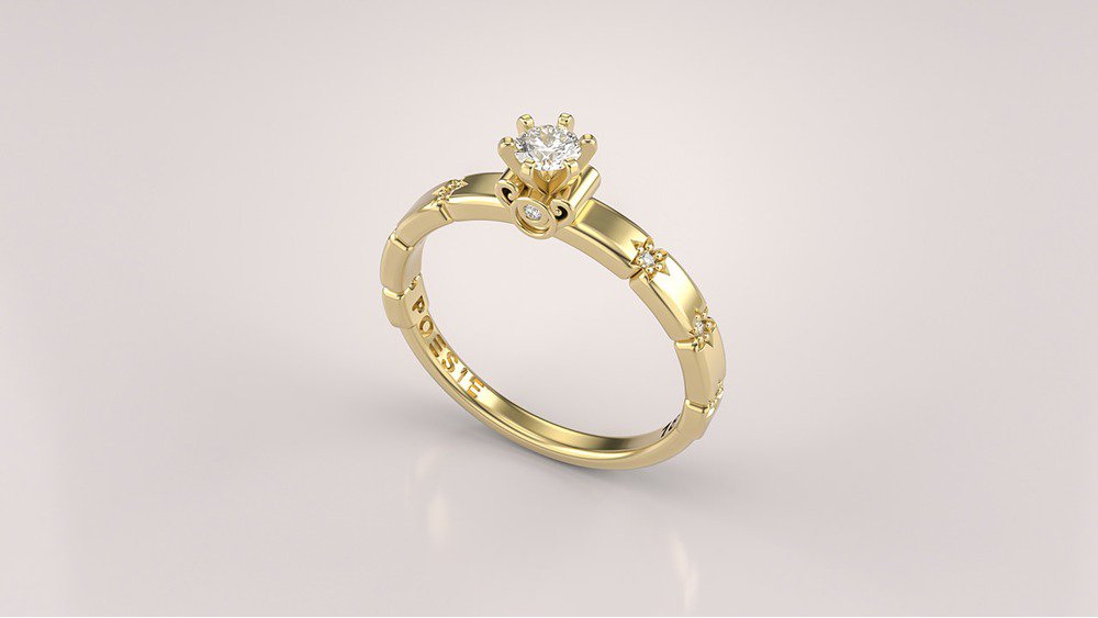 Anel de Noivado Celestia II (1)