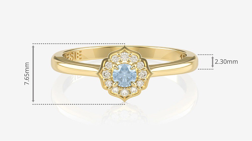 Anel de Noivado Florence II-Tp (medidas)