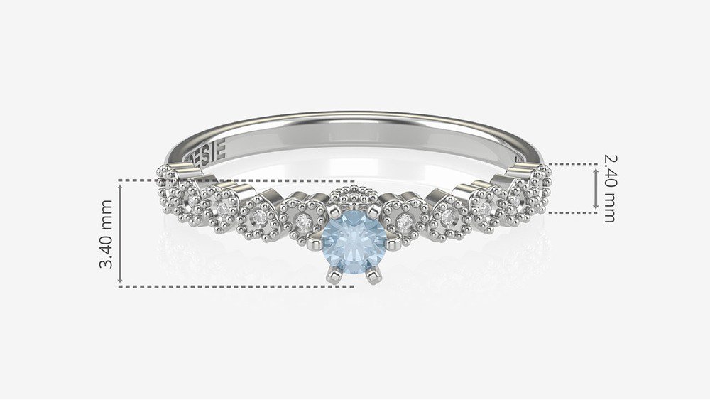 Nome Anel de Noivado Sweet I-Tp (medidas)