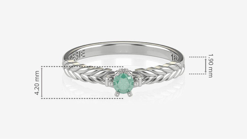 Anel de Formatura de Nutrição Deméter I (medidas)