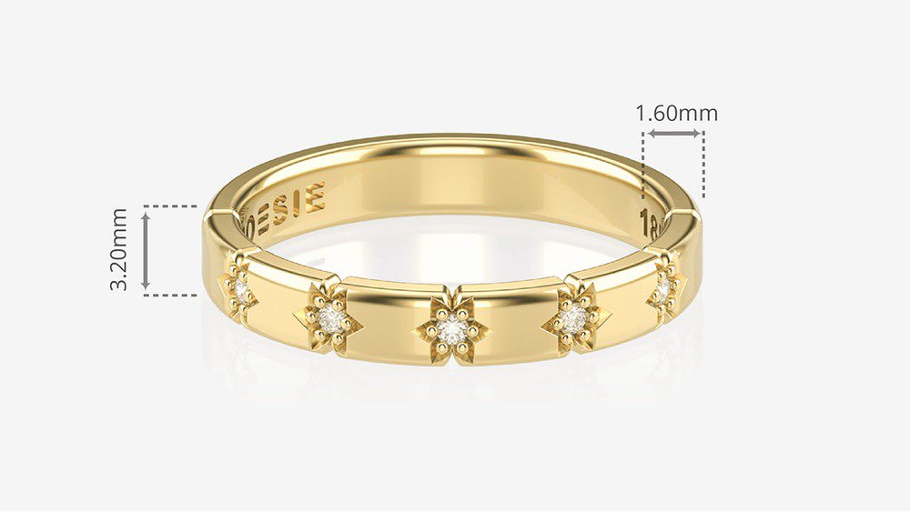 Aliança Starry II-A (medidas)