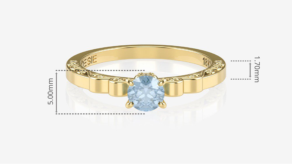 Anel de Noivado Sakura II-Tp (medidas)