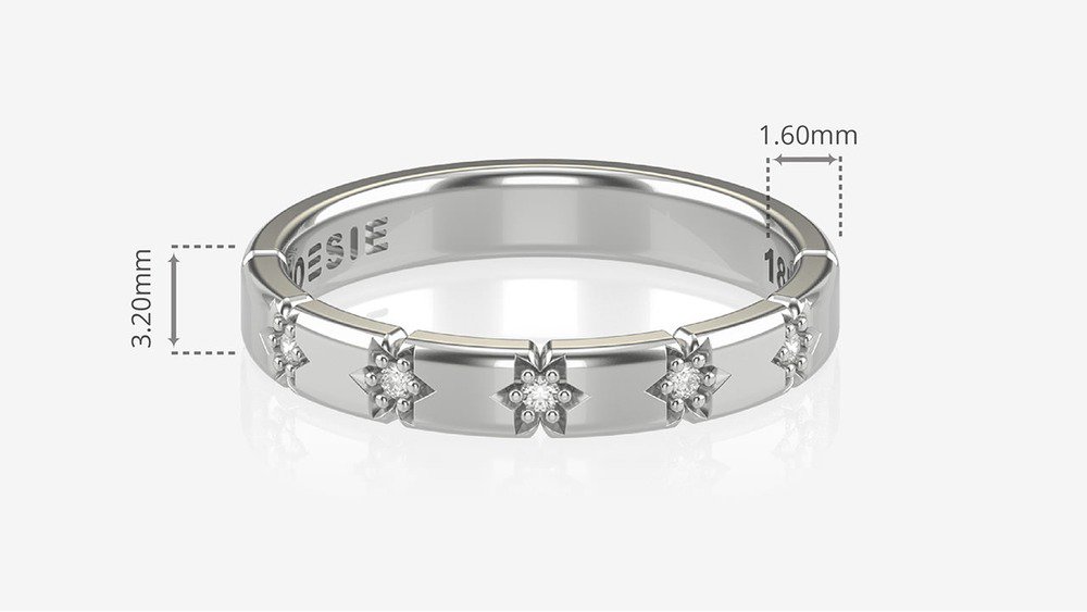 Aliança Starry I-A (medidas)