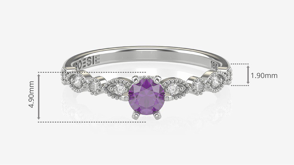 Anel de Noivado Gran Destiny I-Am (medidas)