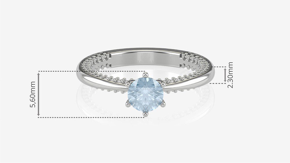  Anel de Noivado Splendora I-Tp (medidas)