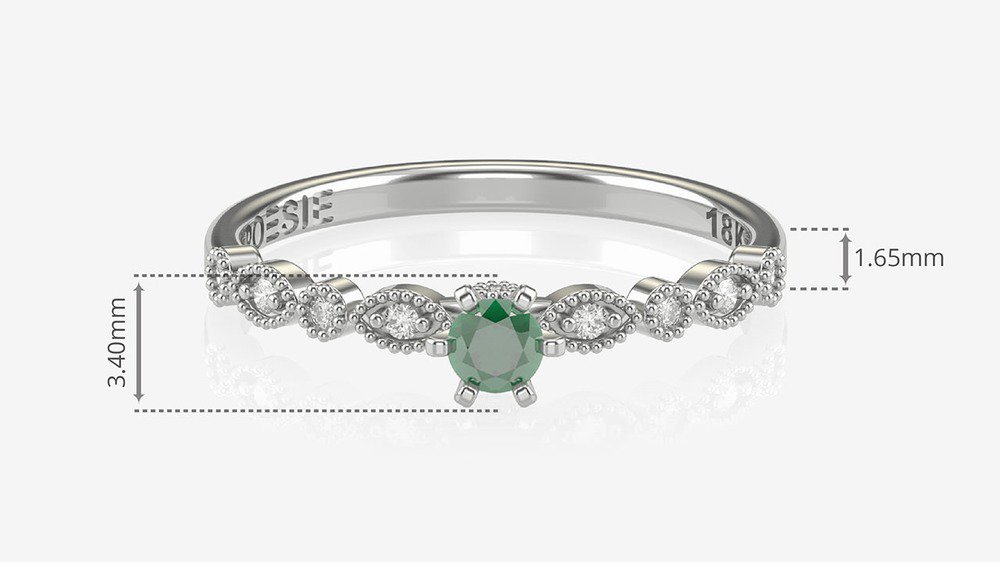 Anel de Noivado Destiny I-Tv (medidas)