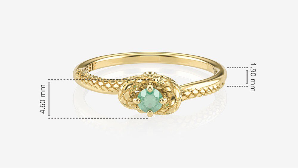 Anel de Formatura de Medicina Python II (medidas)