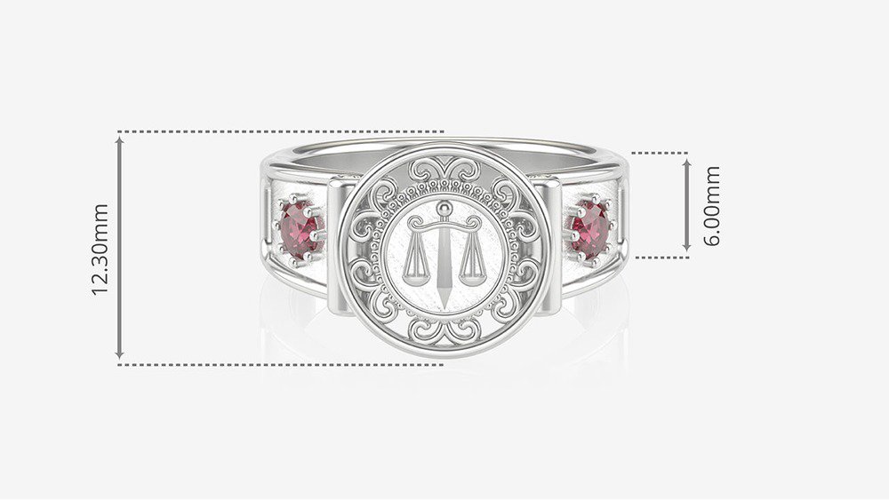 Anel de Formatura de Direito Sinete (Prata 925) (3)