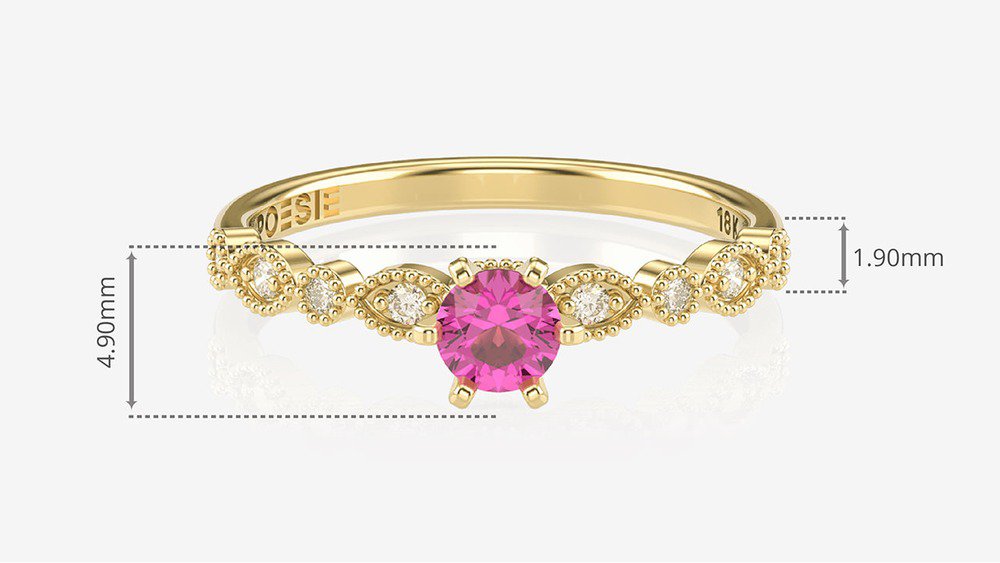 Anel de Noivado Gran Destiny II-Tu (medidas)