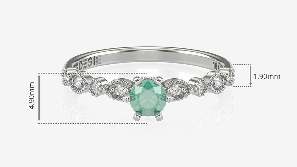 Anel de Noivado Gran Destiny I-Es (medidas)