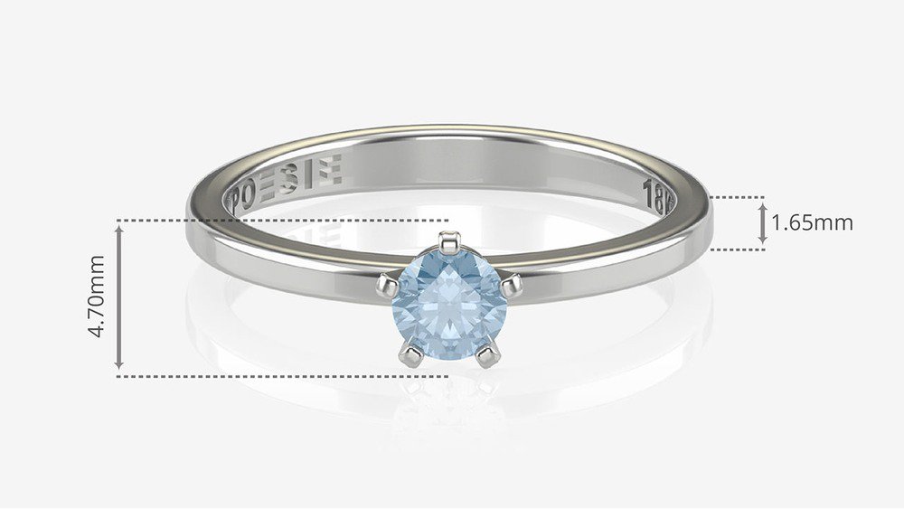 Anel de Noivado Promise I-Tp (medidas)