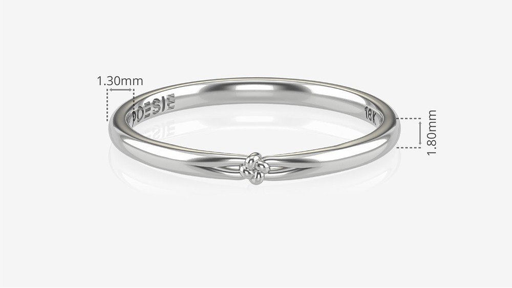 Aliança de Namoro Entrelaço I (medidas)