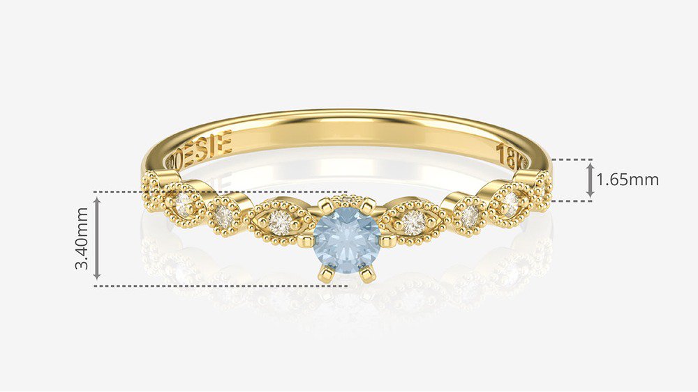 Anel de Noivado Destiny II-Tp (medidas)