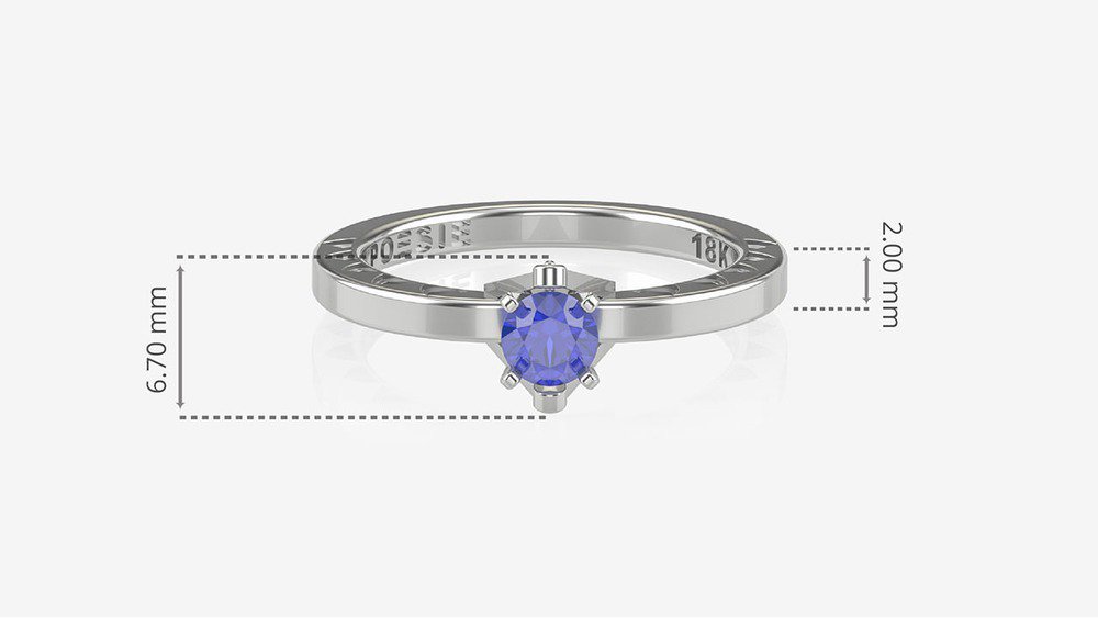 Anel de Formatura de Arquitetura Dome I (medidas)