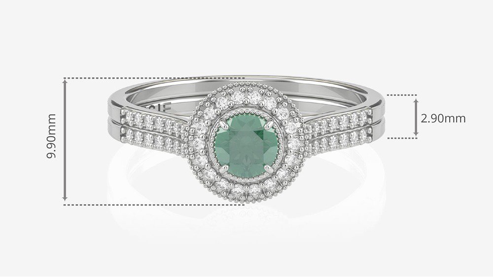 Anel de Noivado Enchanté I-Tv (medidas)