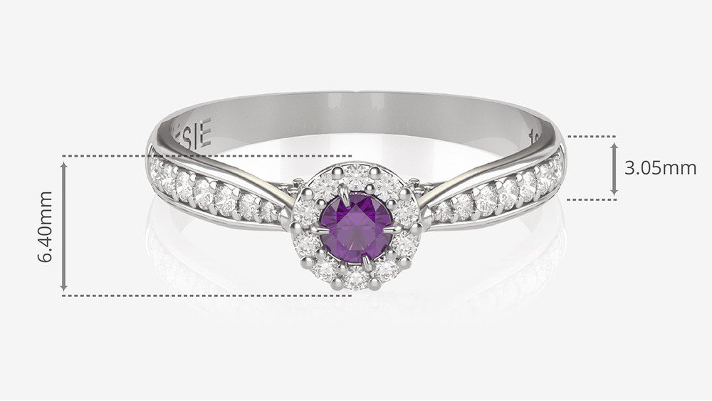 Anel de Noivado Uni I-Am (medidas)