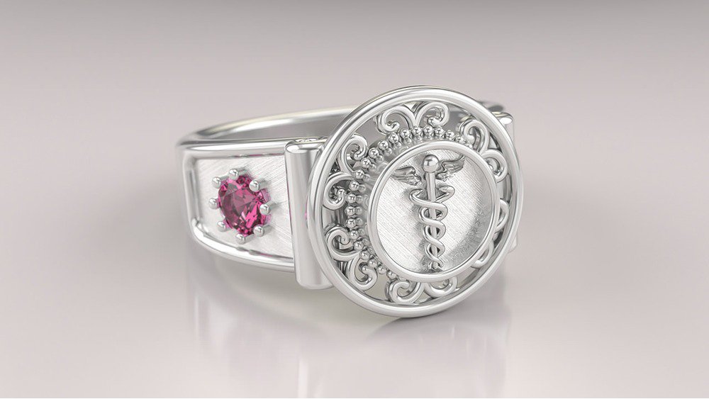 Anel de Formatura de Ciências Contábeis Sinete (Prata 925) (3)