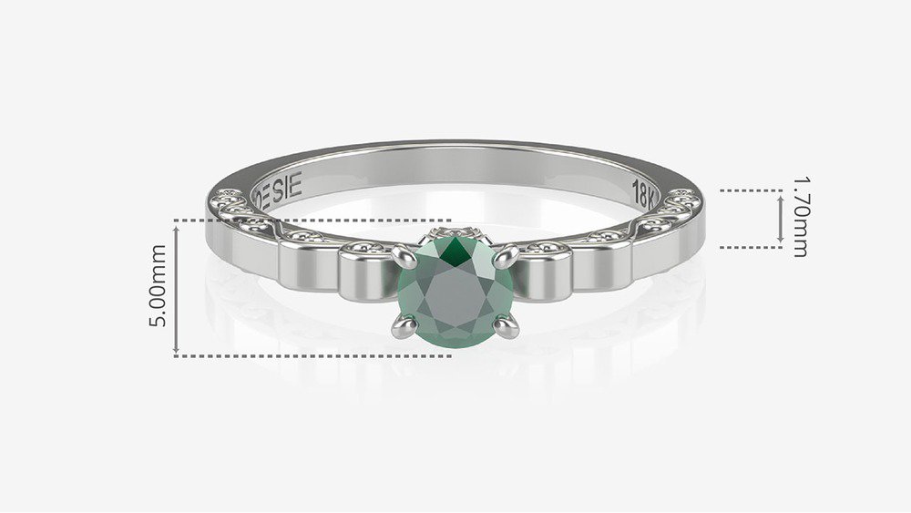 Anel de Noivado Sakura I-Tv (medidas)